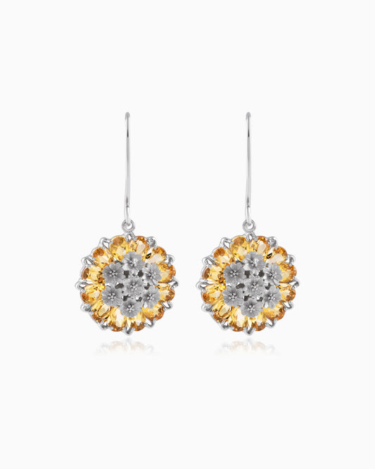 Tatiana Petal Earrings – Citrine Edition