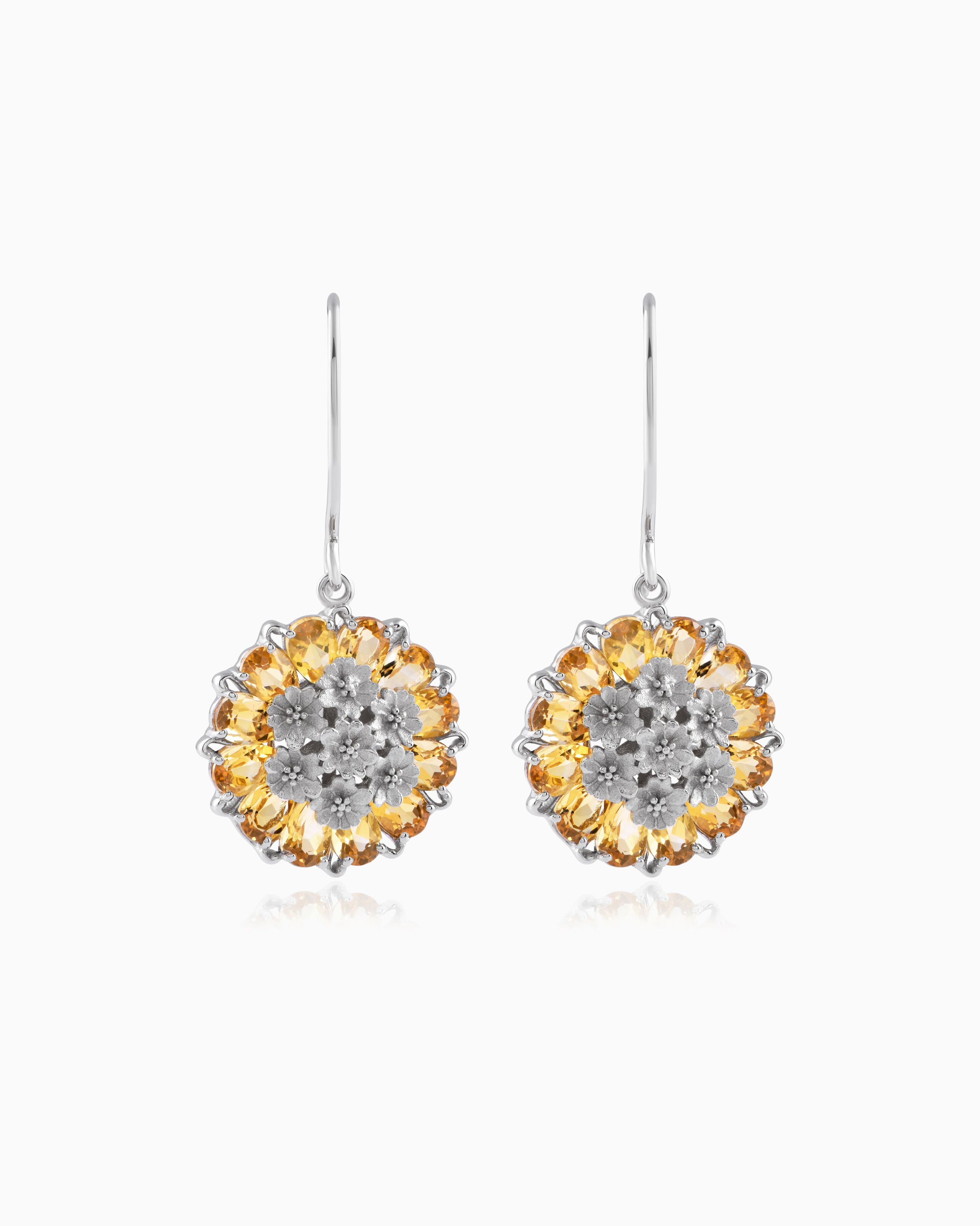 Tatiana Petal Earrings – Citrine Edition