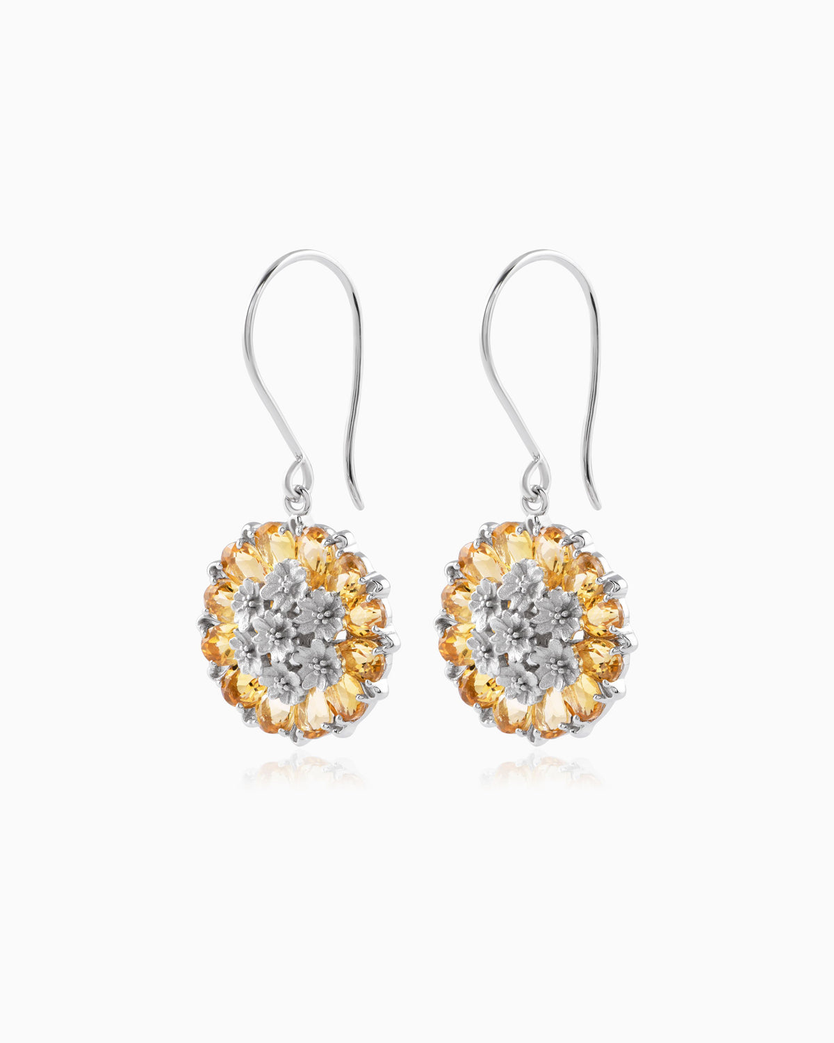 Tatiana Petal Earrings – Citrine Edition
