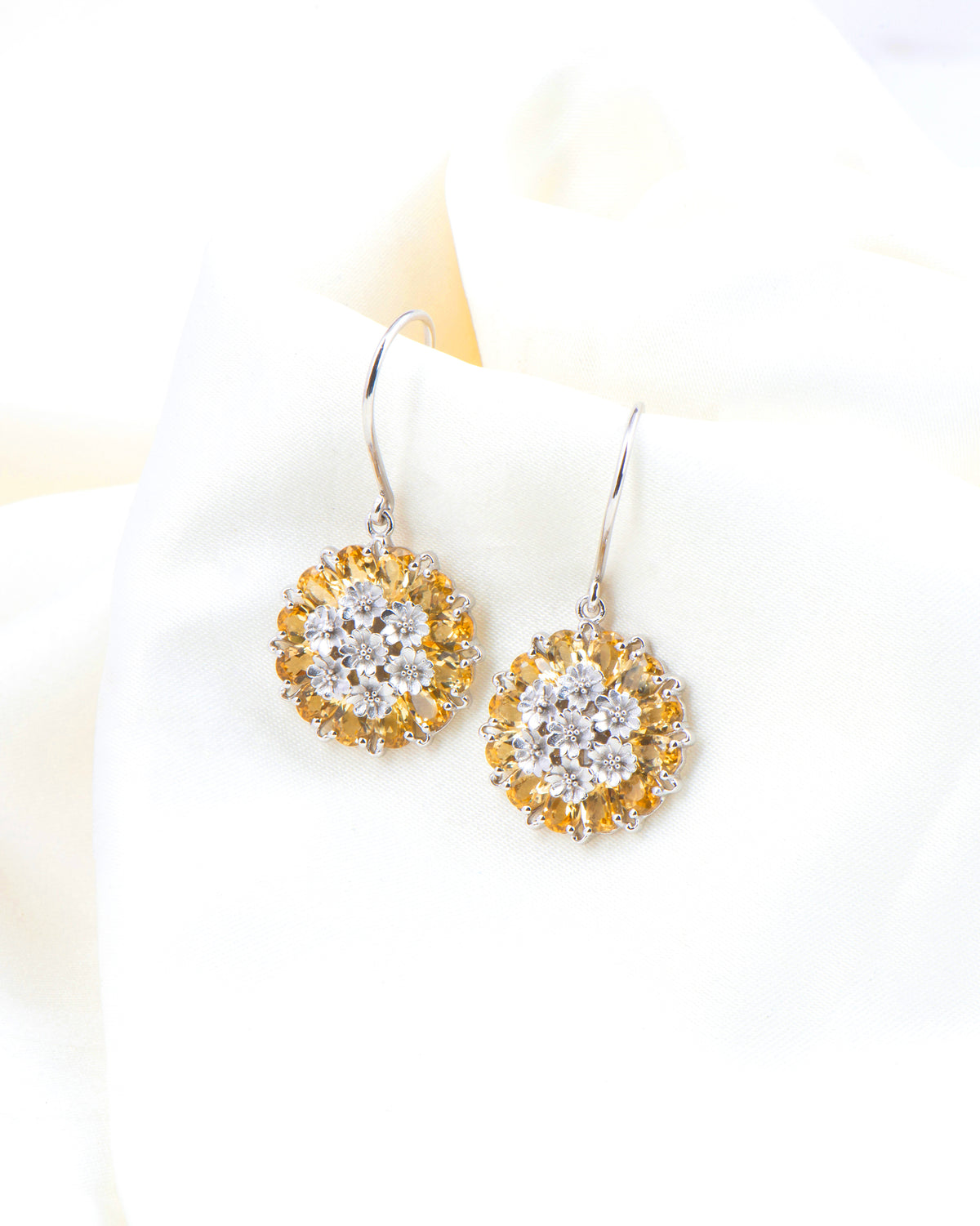 Tatiana Petal Earrings – Citrine Edition