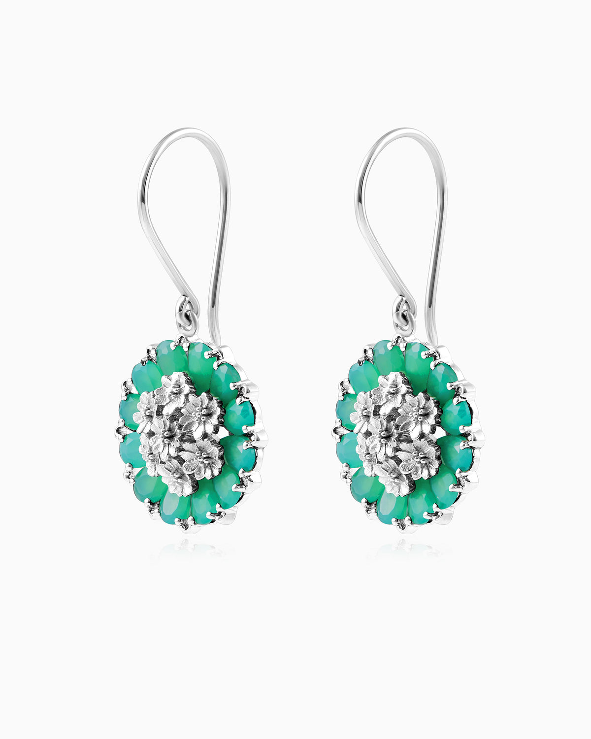Tatiana Petal Earrings – Chrysoprase Edition