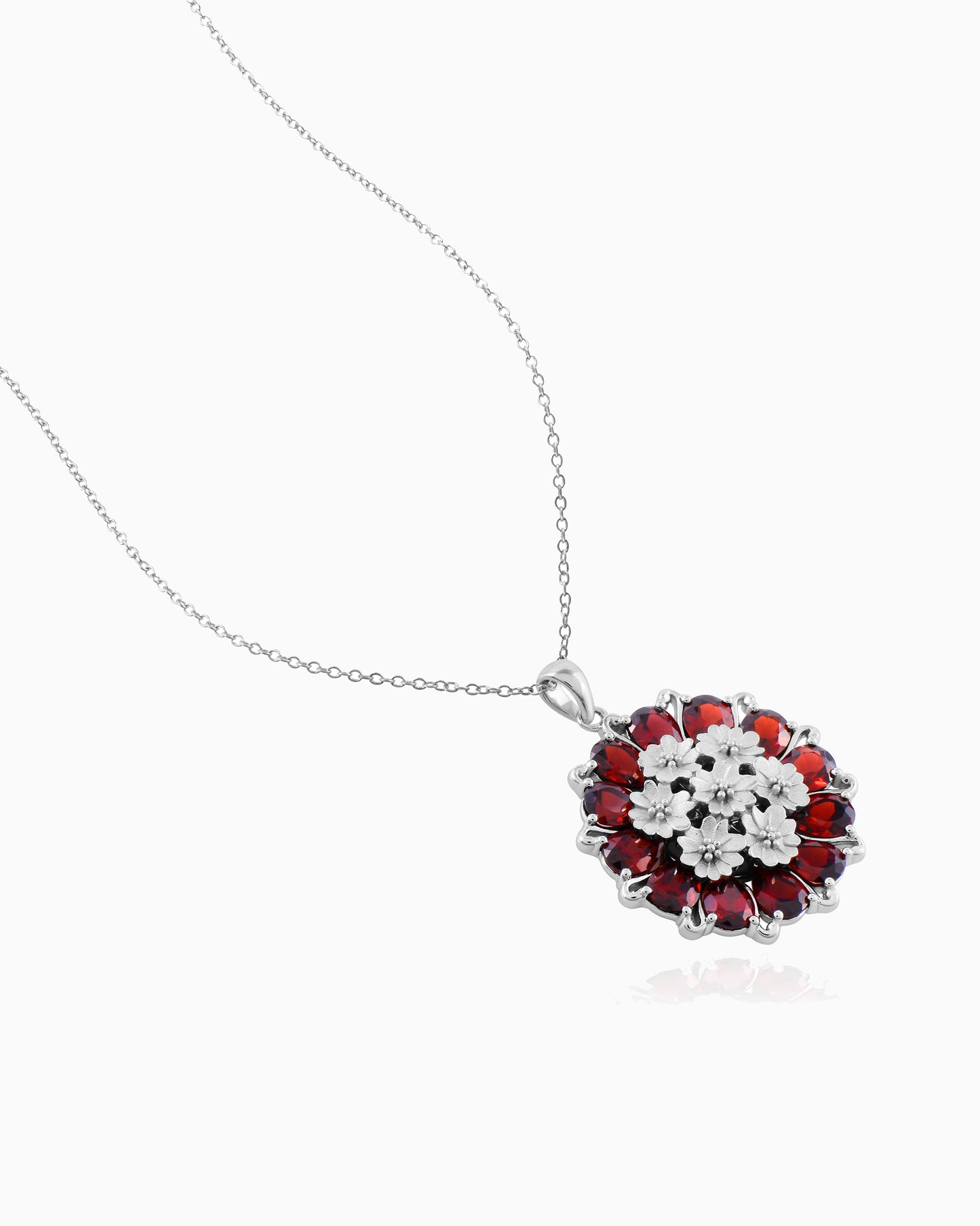 Tatiana Petal Pendant - Garnet Edition