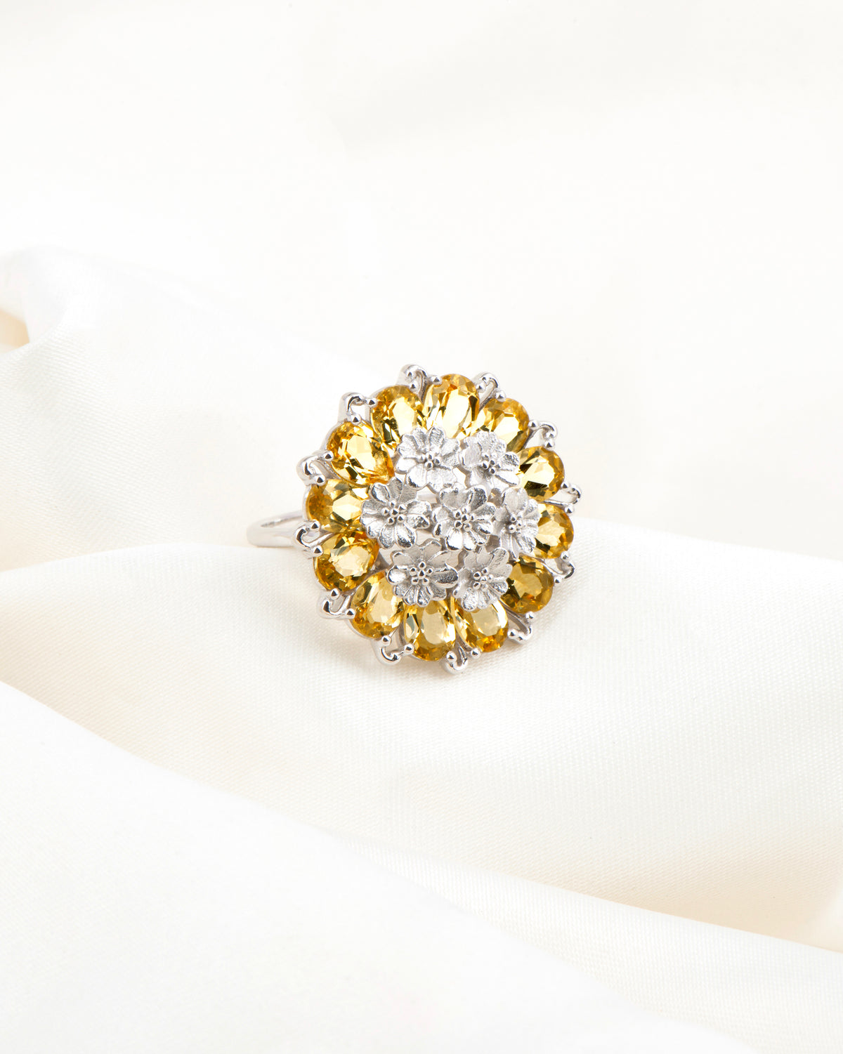 Tatiana Petal Ring- Citrine Edition