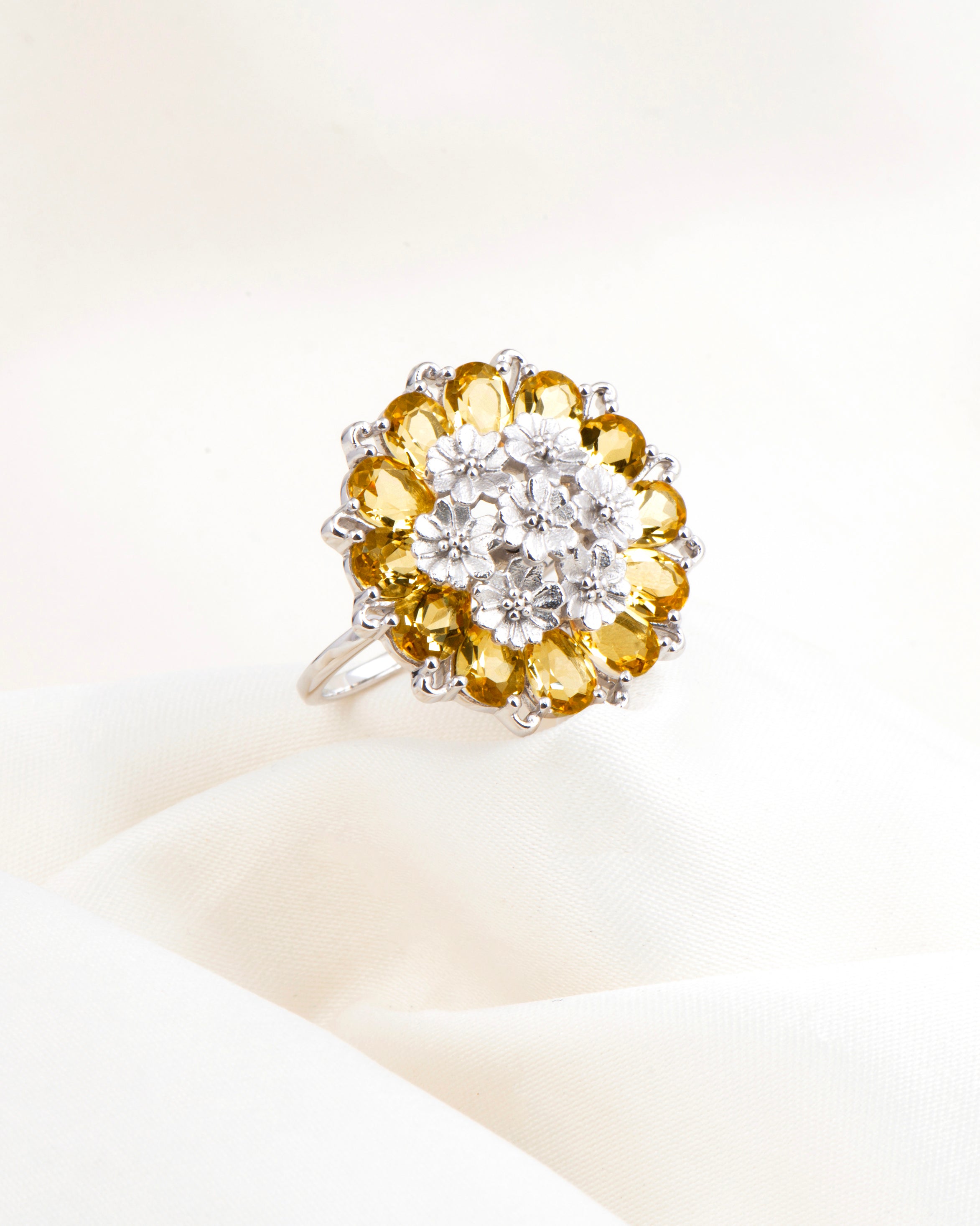 Tatiana Petal Ring- Citrine Edition