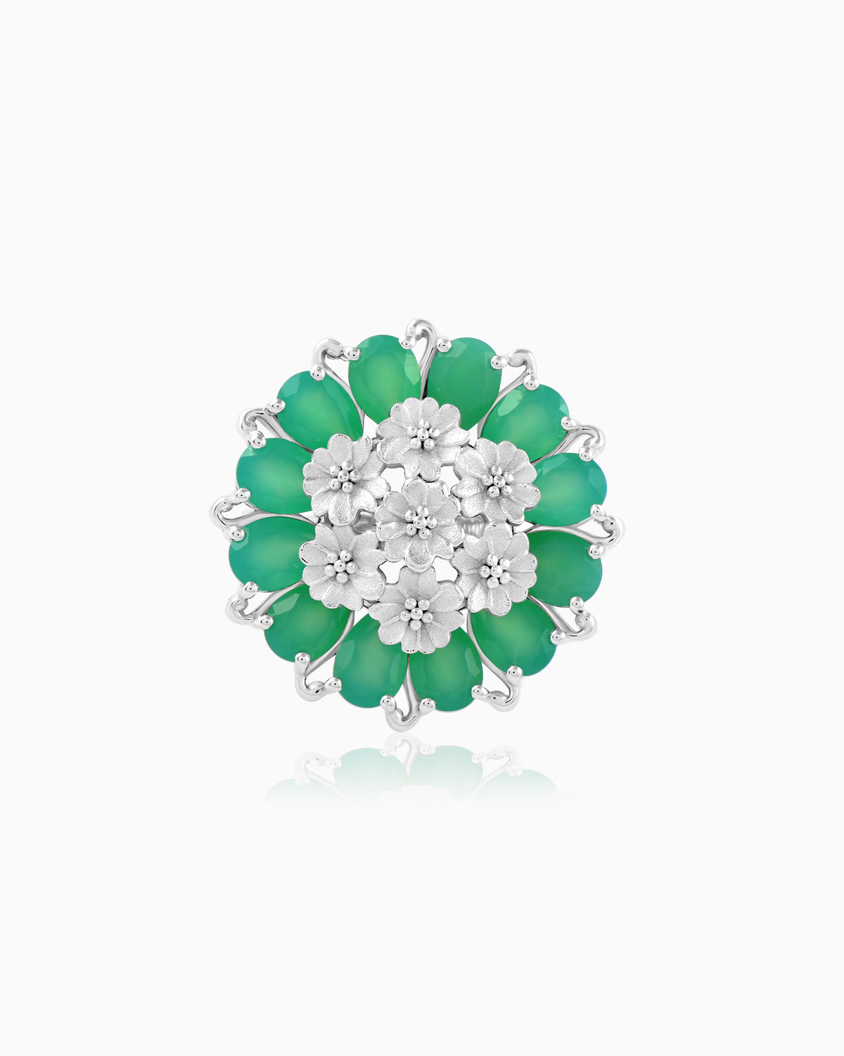 Tatiana Petal Ring - Chrysoprase Edition