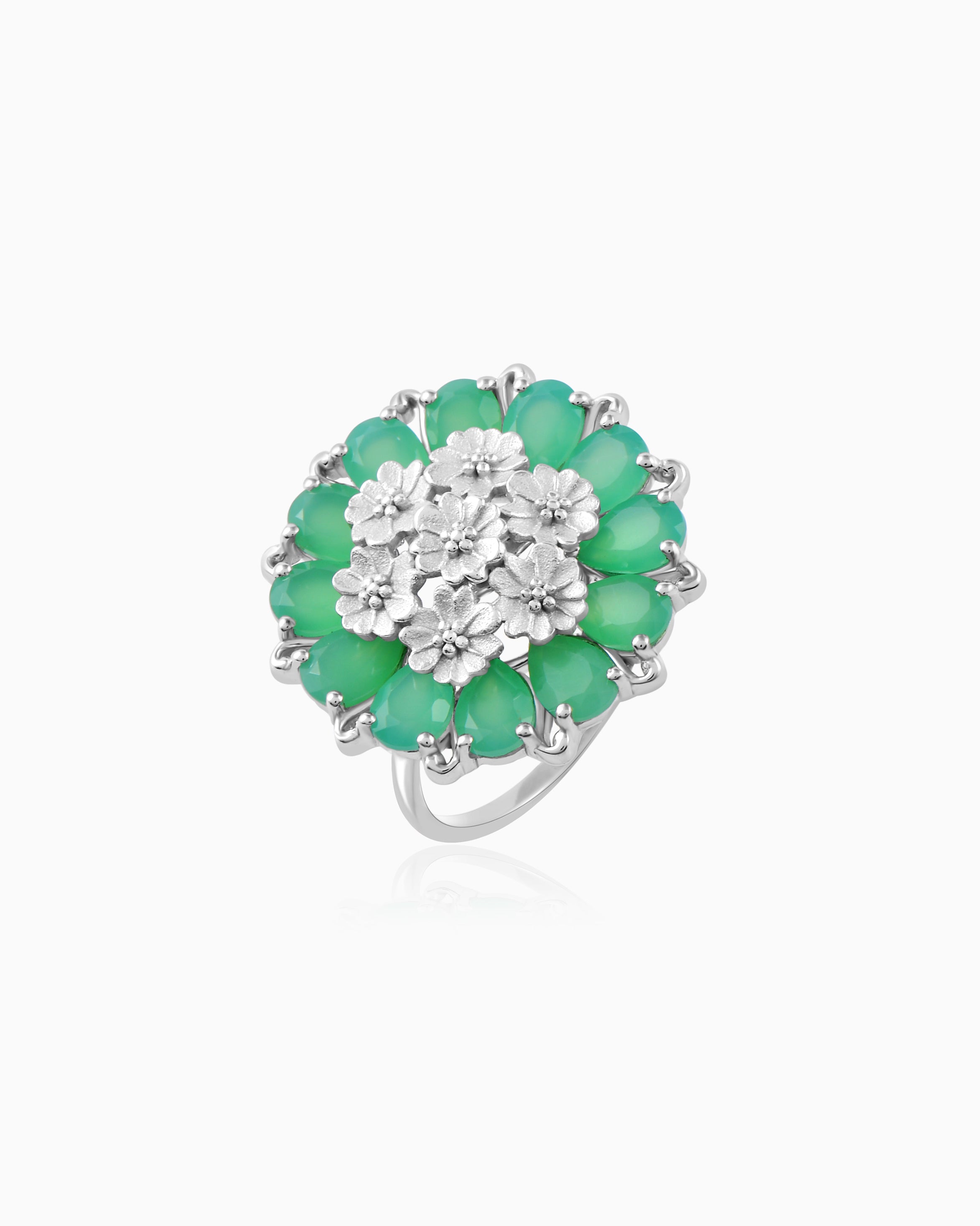 Tatiana Petal Ring - Chrysoprase Edition