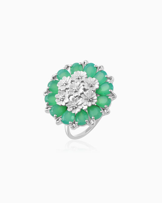 Tatiana Petal Ring- Chrysoprase Edition