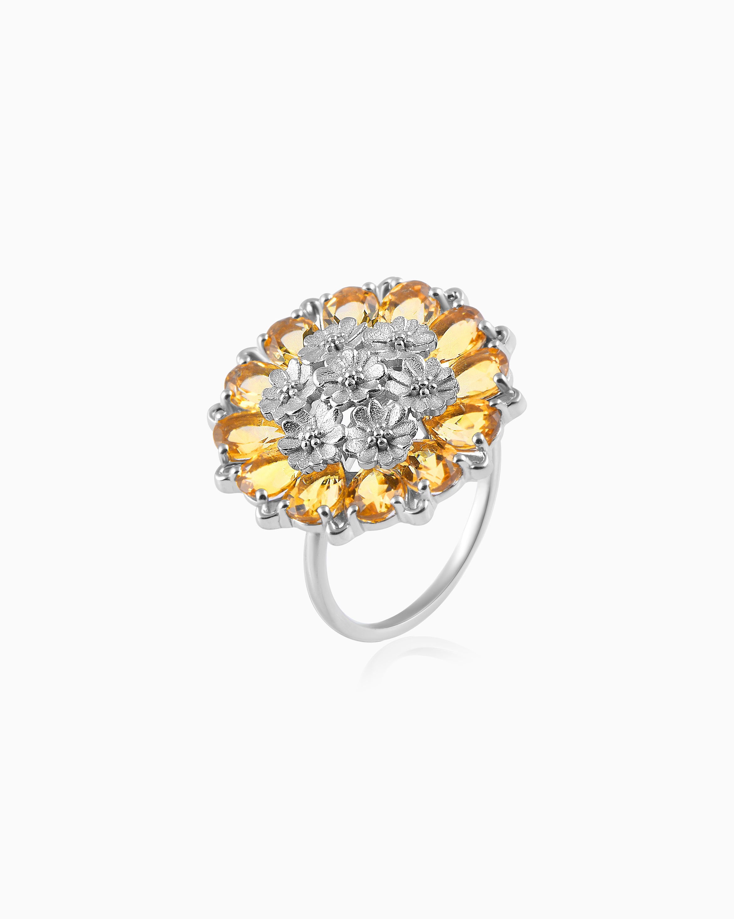 Tatiana Petal Ring- Citrine Edition