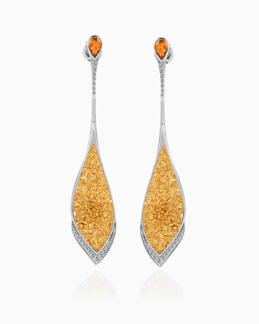 Golden Petal  Earrings