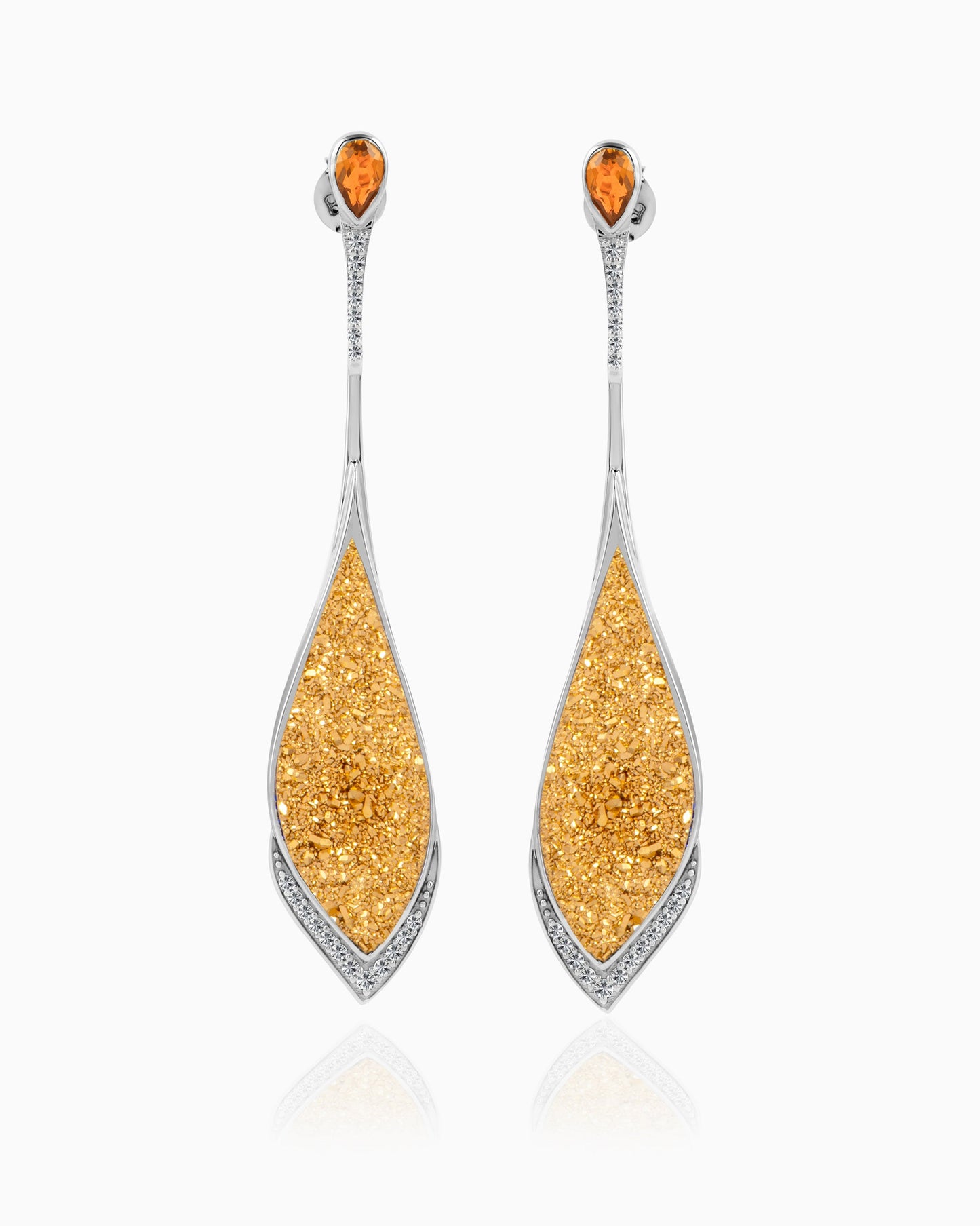 Golden Petal  Earrings