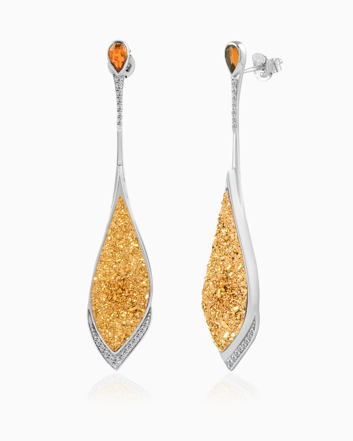 Golden Petal  Earrings