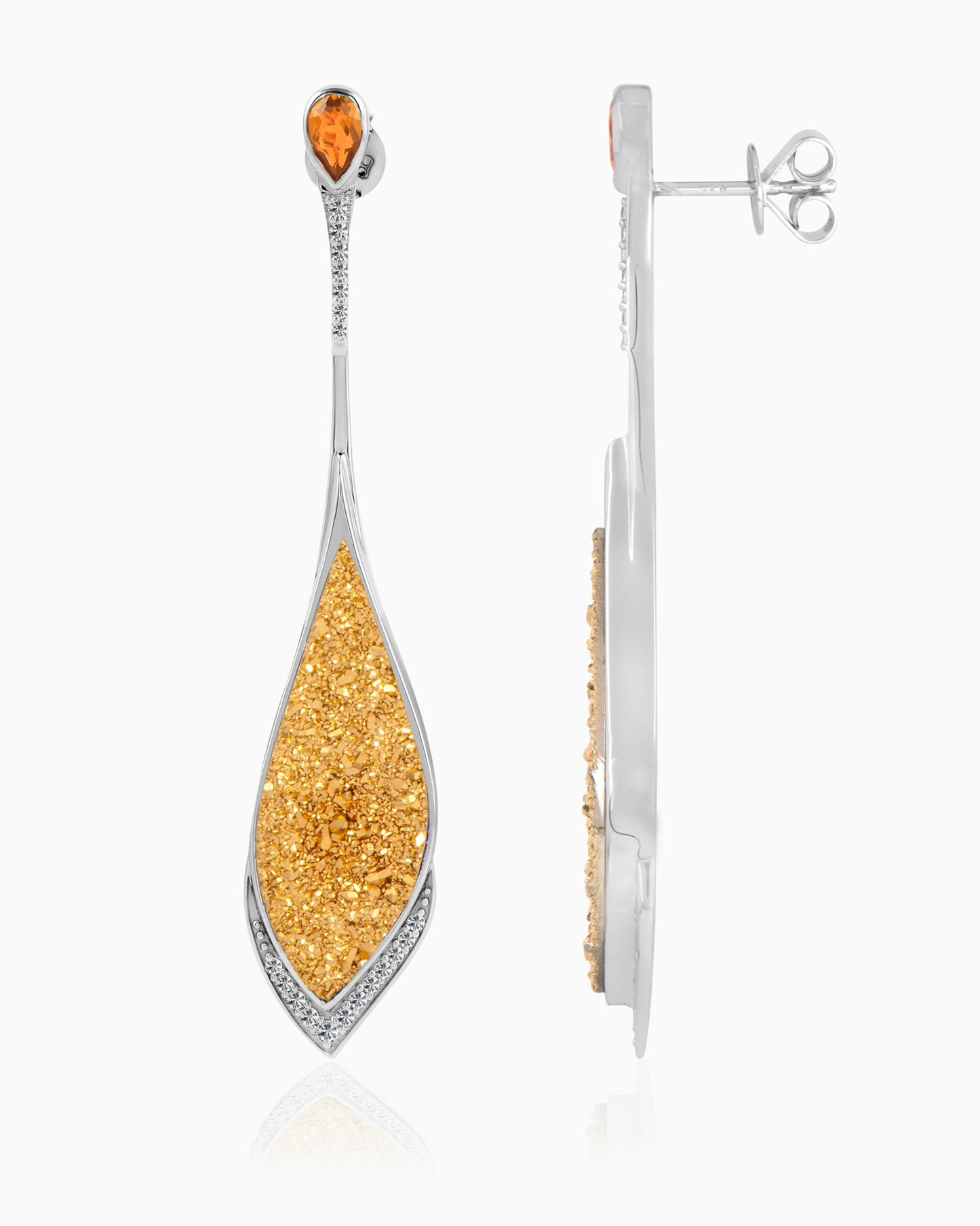 Golden Petal  Earrings