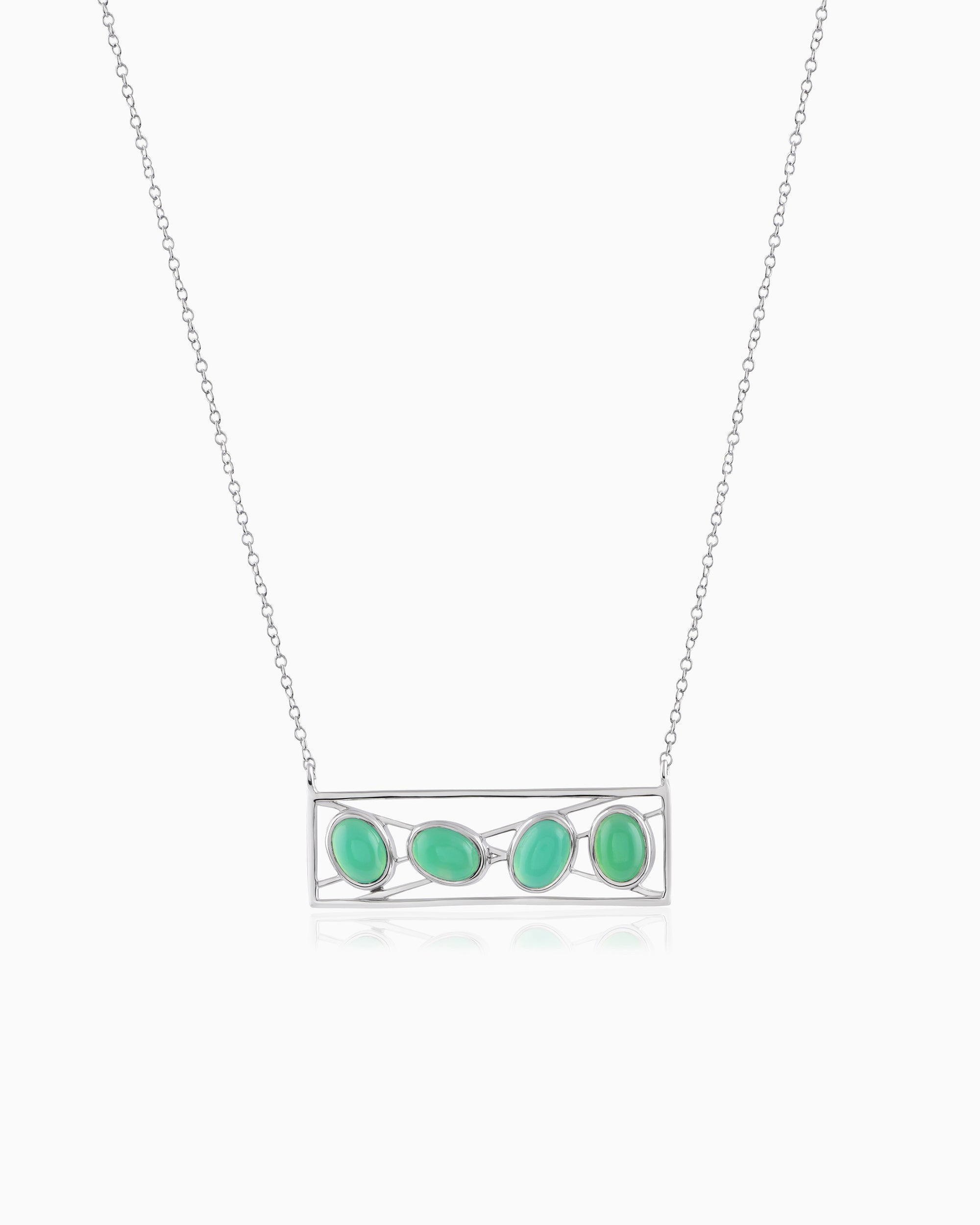 Moss Pebble Necklace 18