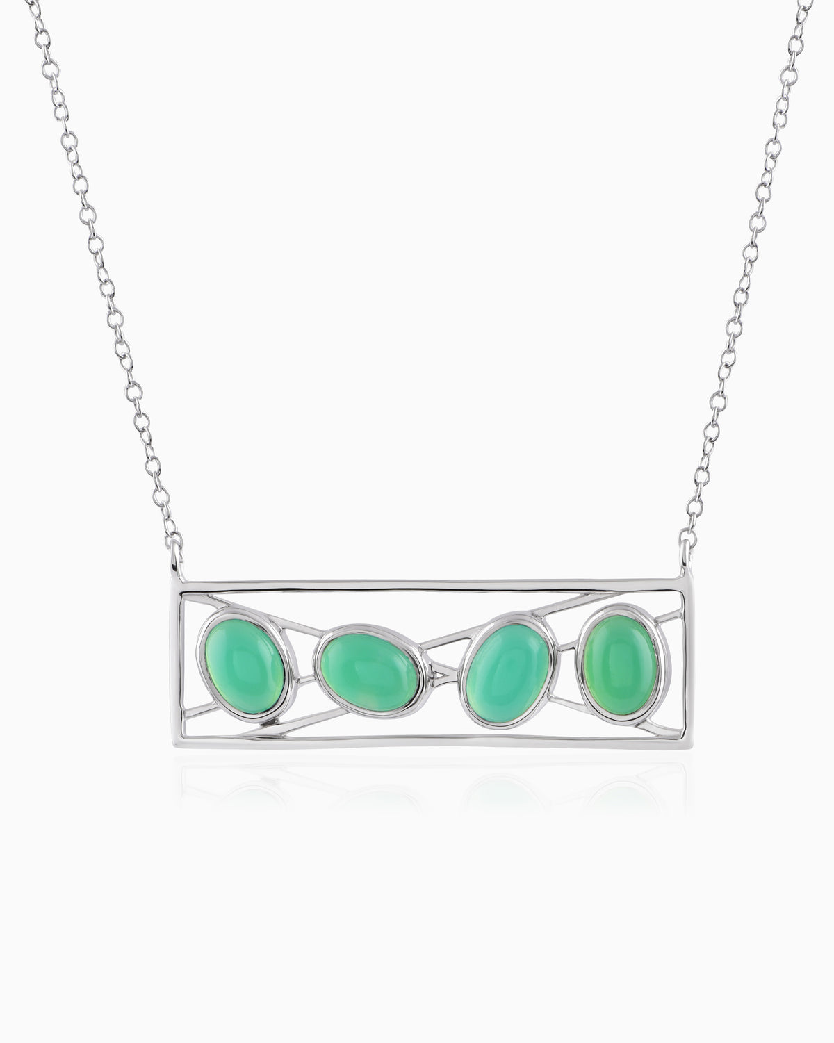Moss Pebble Necklace 18