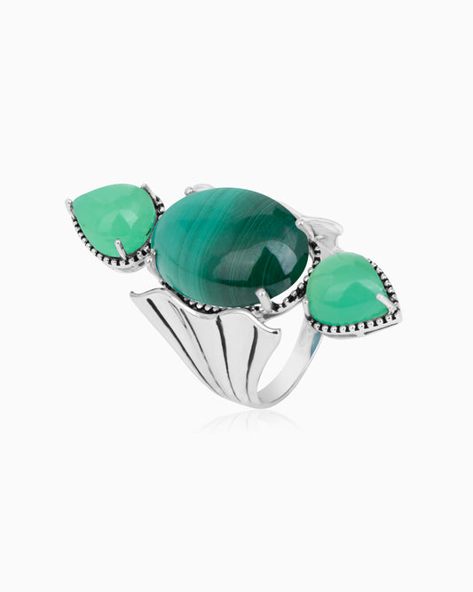 Malachite Statement Ring