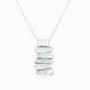 Stacked Opalescent pebbels Pendant