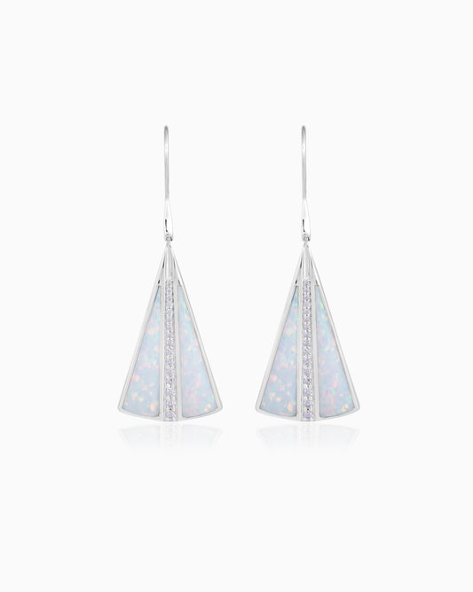 Simulated Opal Earrings