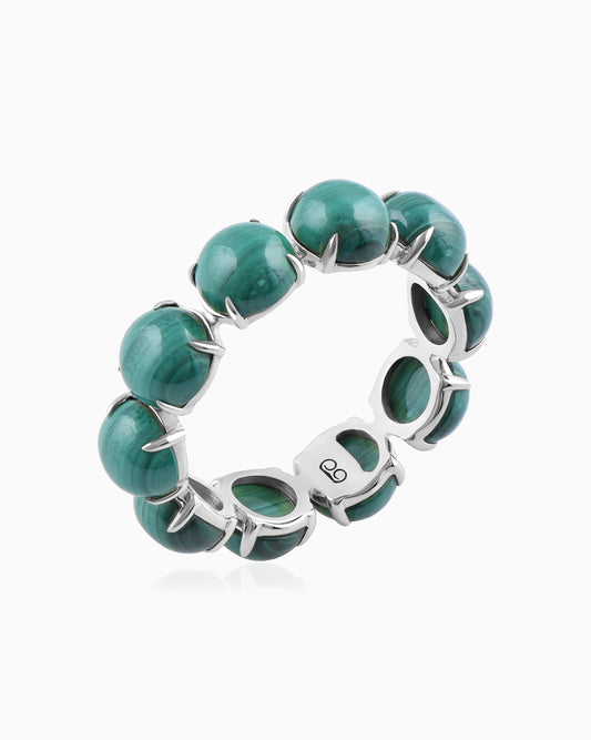 Exquisite Vibrant Natural Malachite Ring