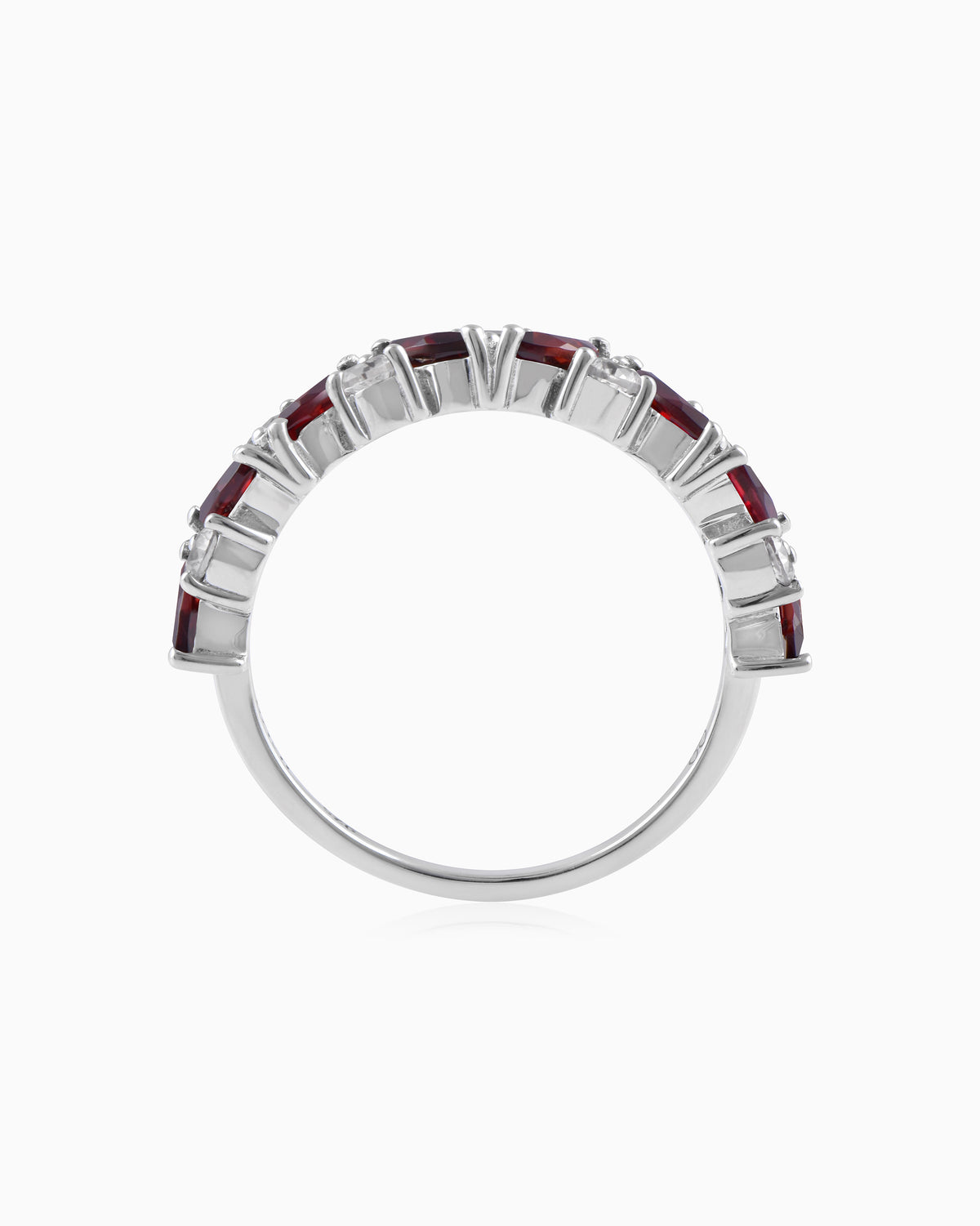 Scarlet Harmony Garnet Ring