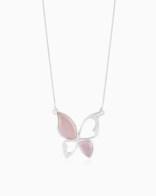 Winged Grace Necklace – Rose water Serenity 18"