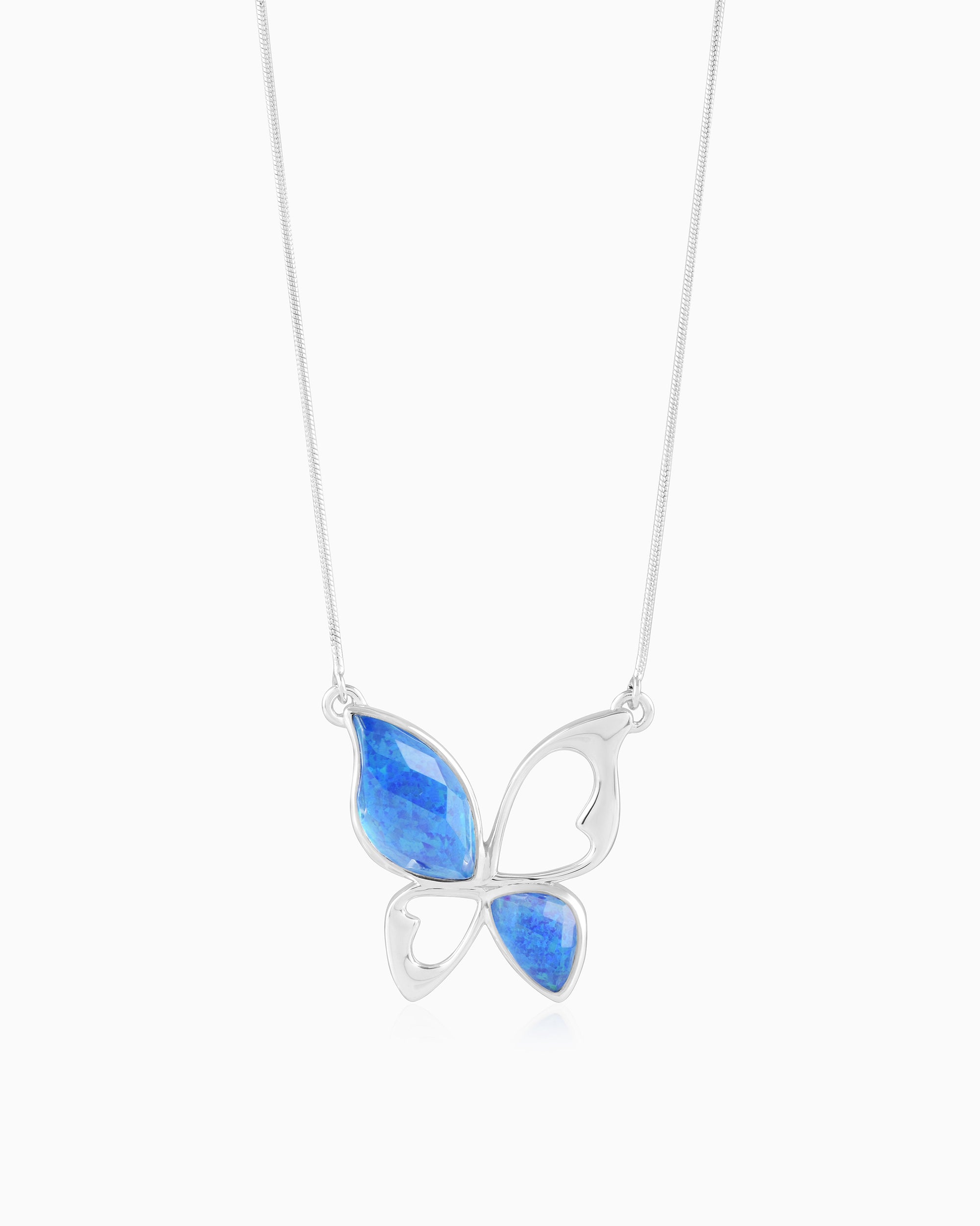 Winged Grace Necklace – Azure Sky 18