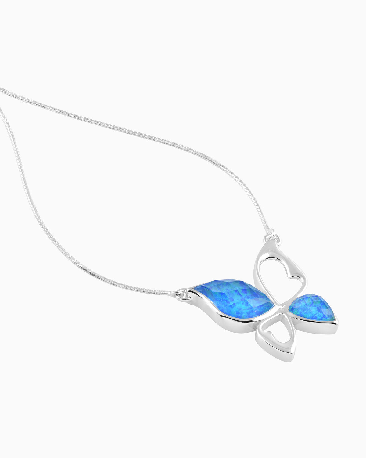 Winged Grace Necklace – Azure Sky 18