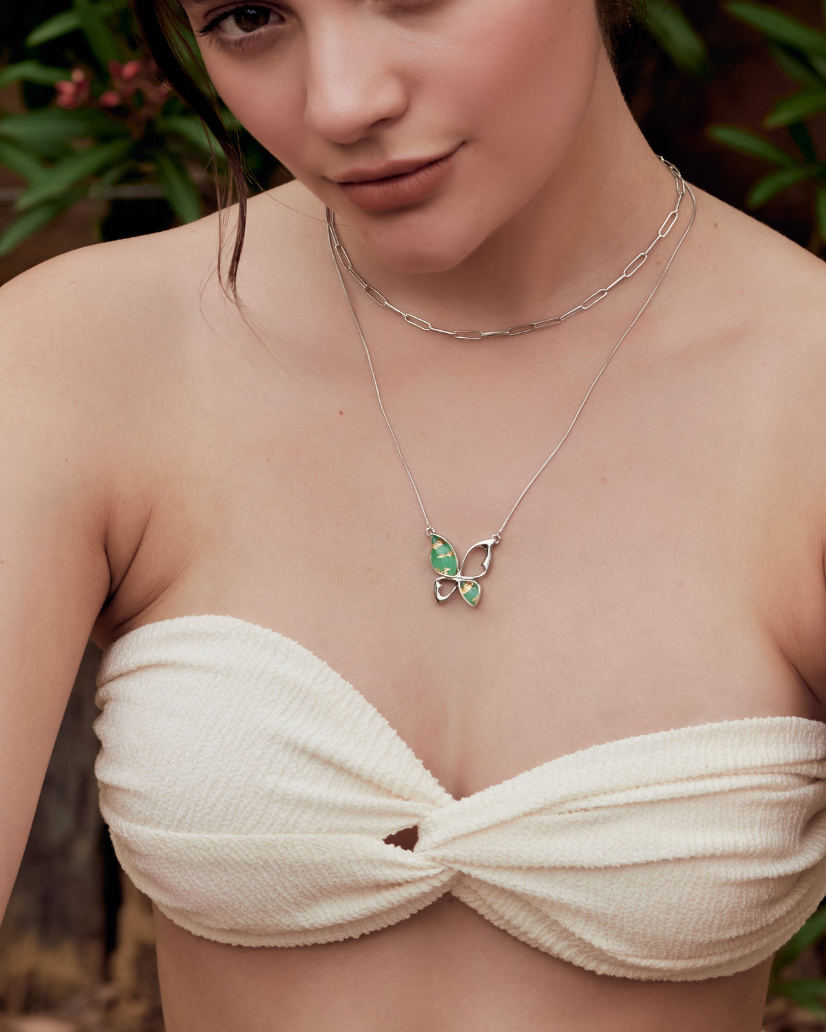 Winged Grace Necklace- Aurora wing 18
