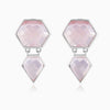 Opaline Mist Rose Gem Earrings
