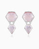 Opaline Mist Rose Gem Earrings