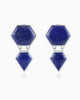 Cobalt Hexa Heart Earrings