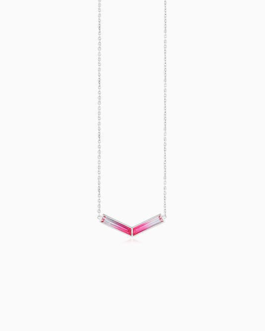 Twilight Blush Blossom Necklace 18"