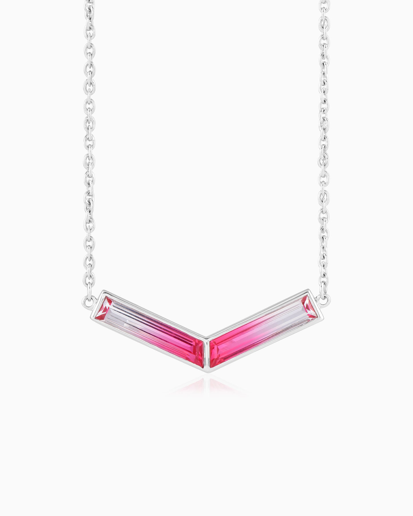 Twilight Blush Blossom Necklace 18"