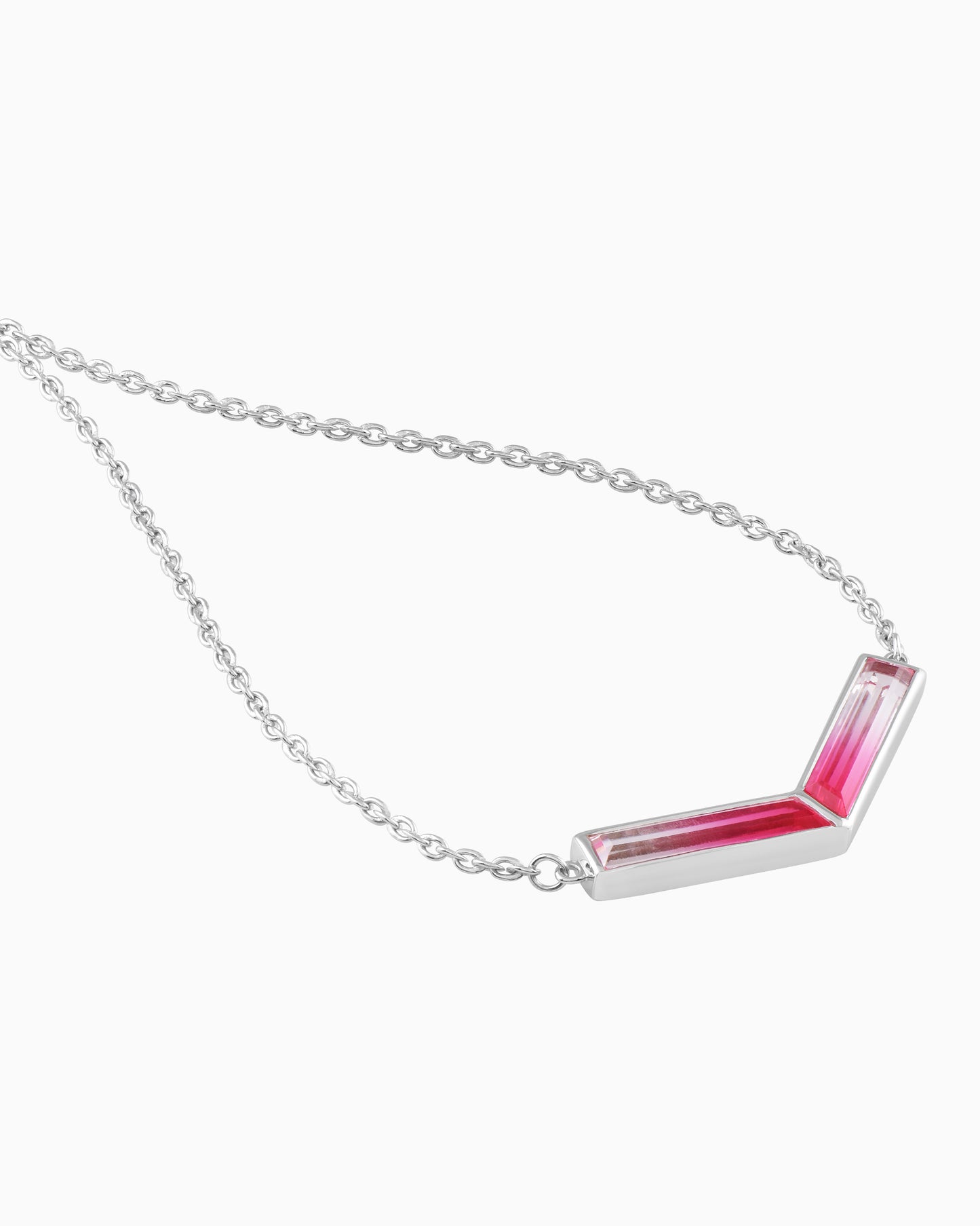 Twilight Blush Blossom Necklace 18"