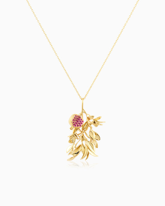 Golden Pomegranate Pendant