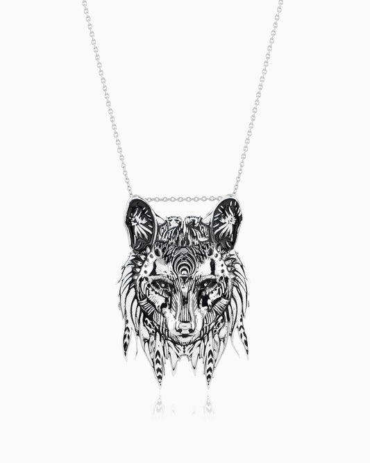Night Wolf Wild Cry Pendant