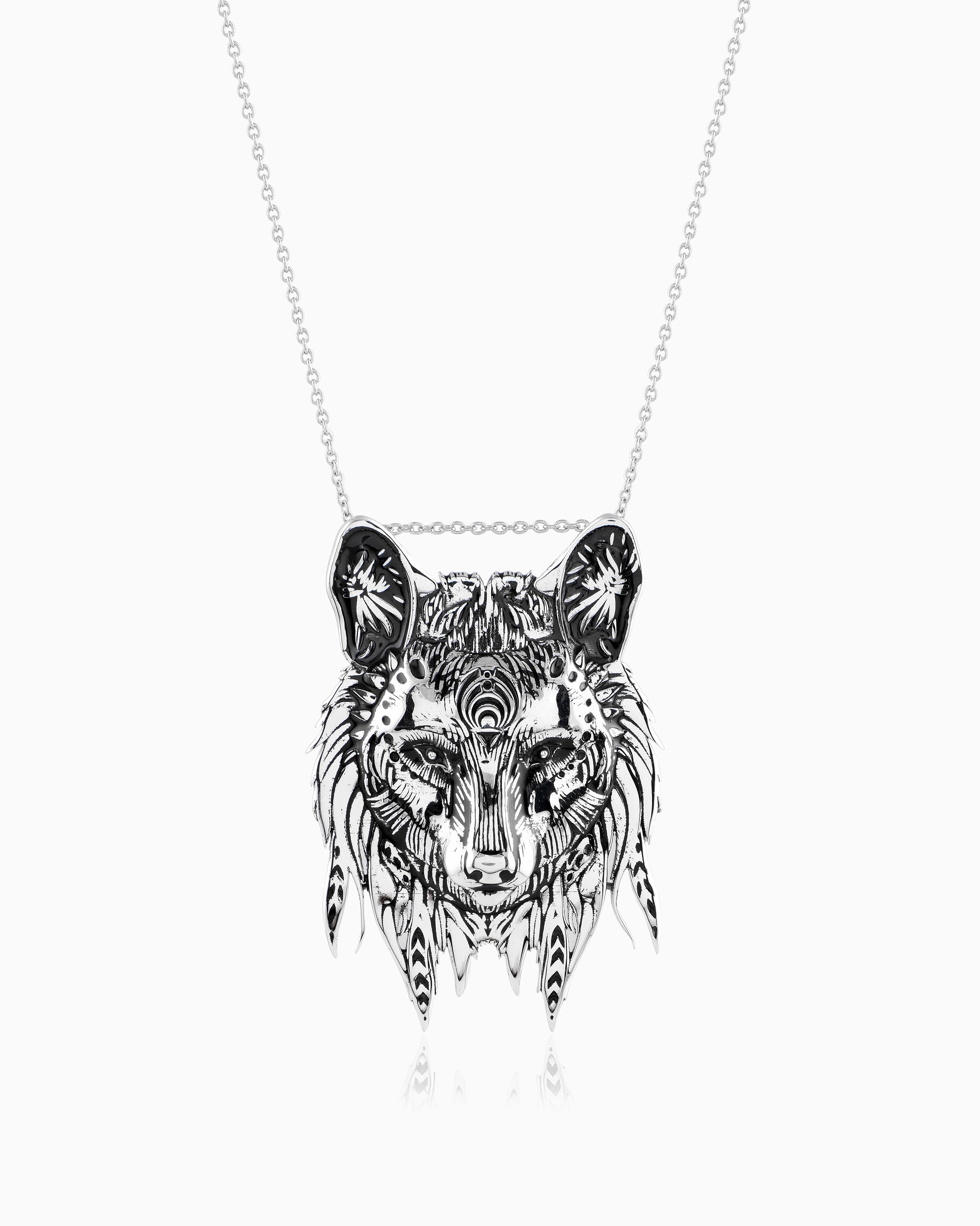 Night Wolf Wild Cry Pendant