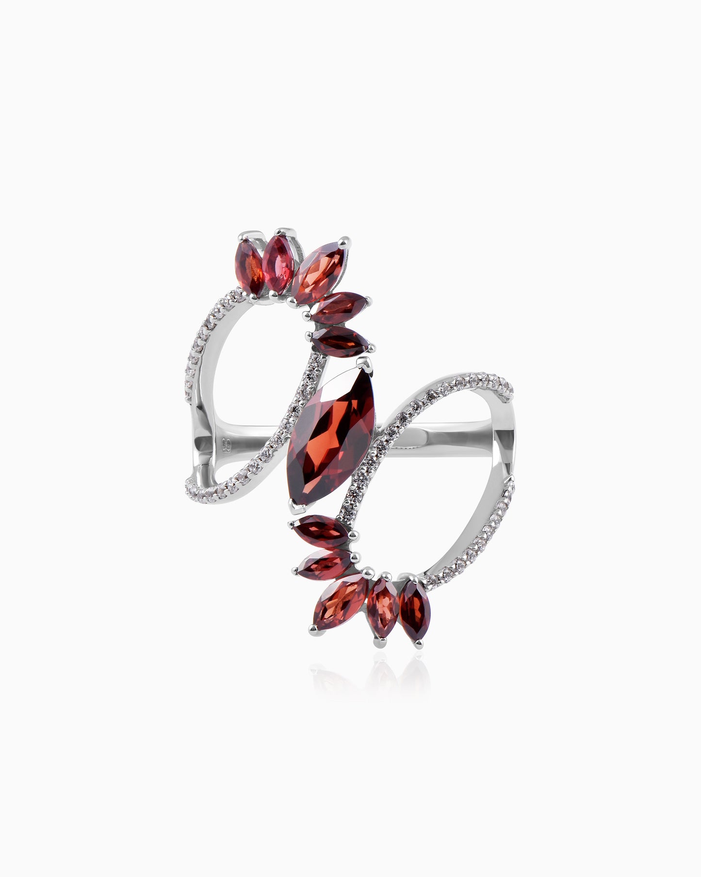 Crimson Dusk Treasure Ring