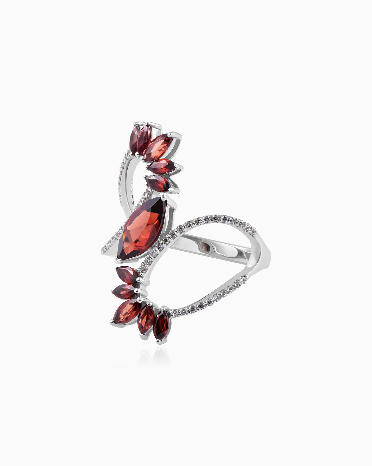 Crimson Dusk Treasure Ring