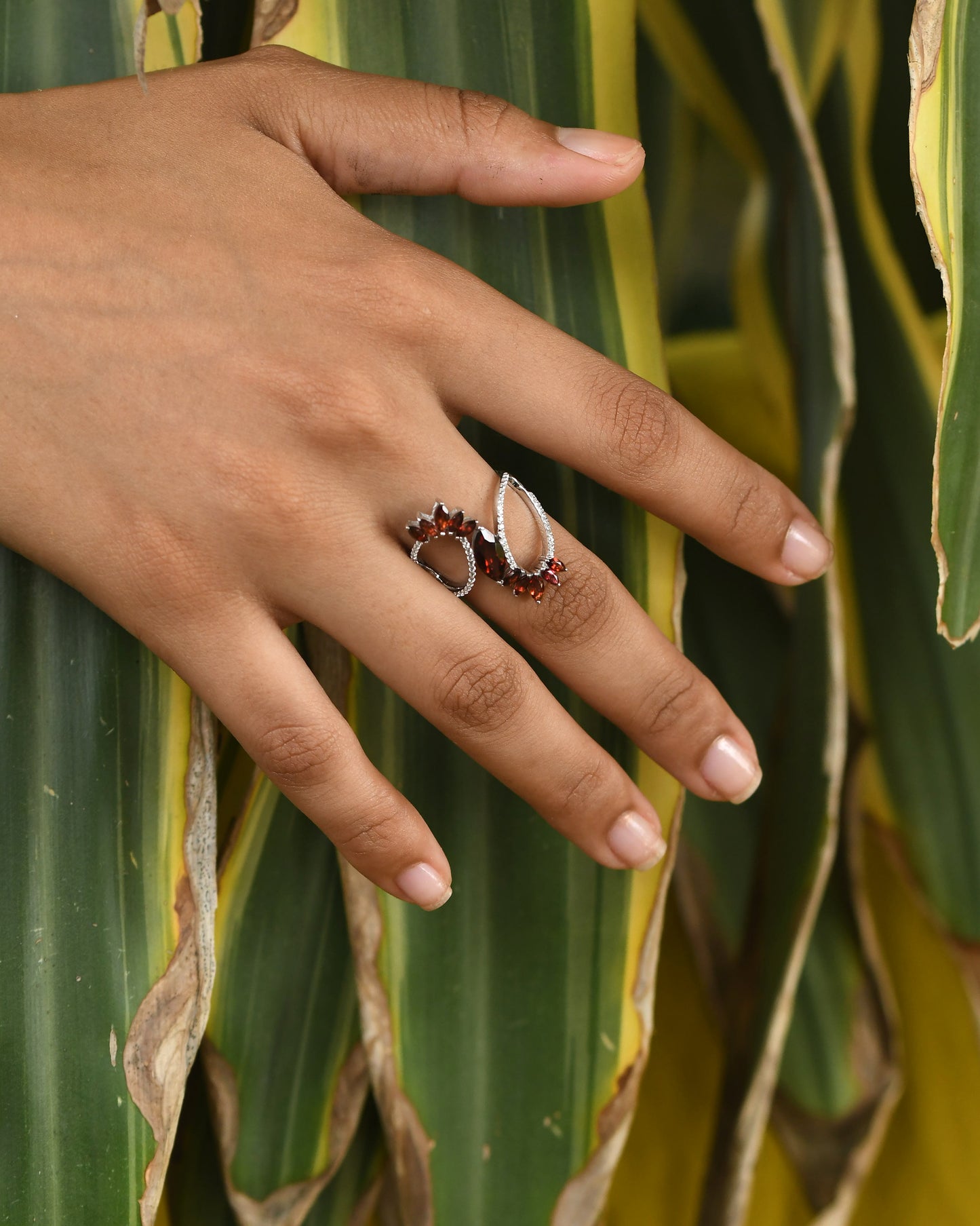 Crimson Dusk Treasure Ring
