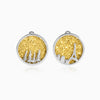 Asphalt Bloom Studs – Golden Drusy