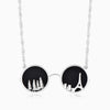 Asphalt Bloom Necklace - Dark night 18