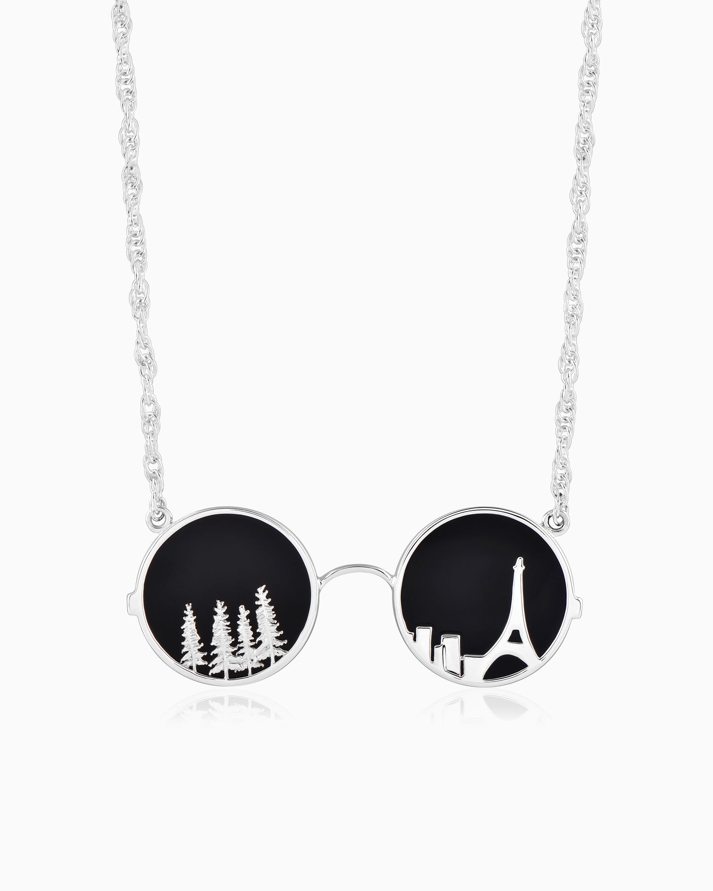 Asphalt Bloom Necklace - Dark night 18"