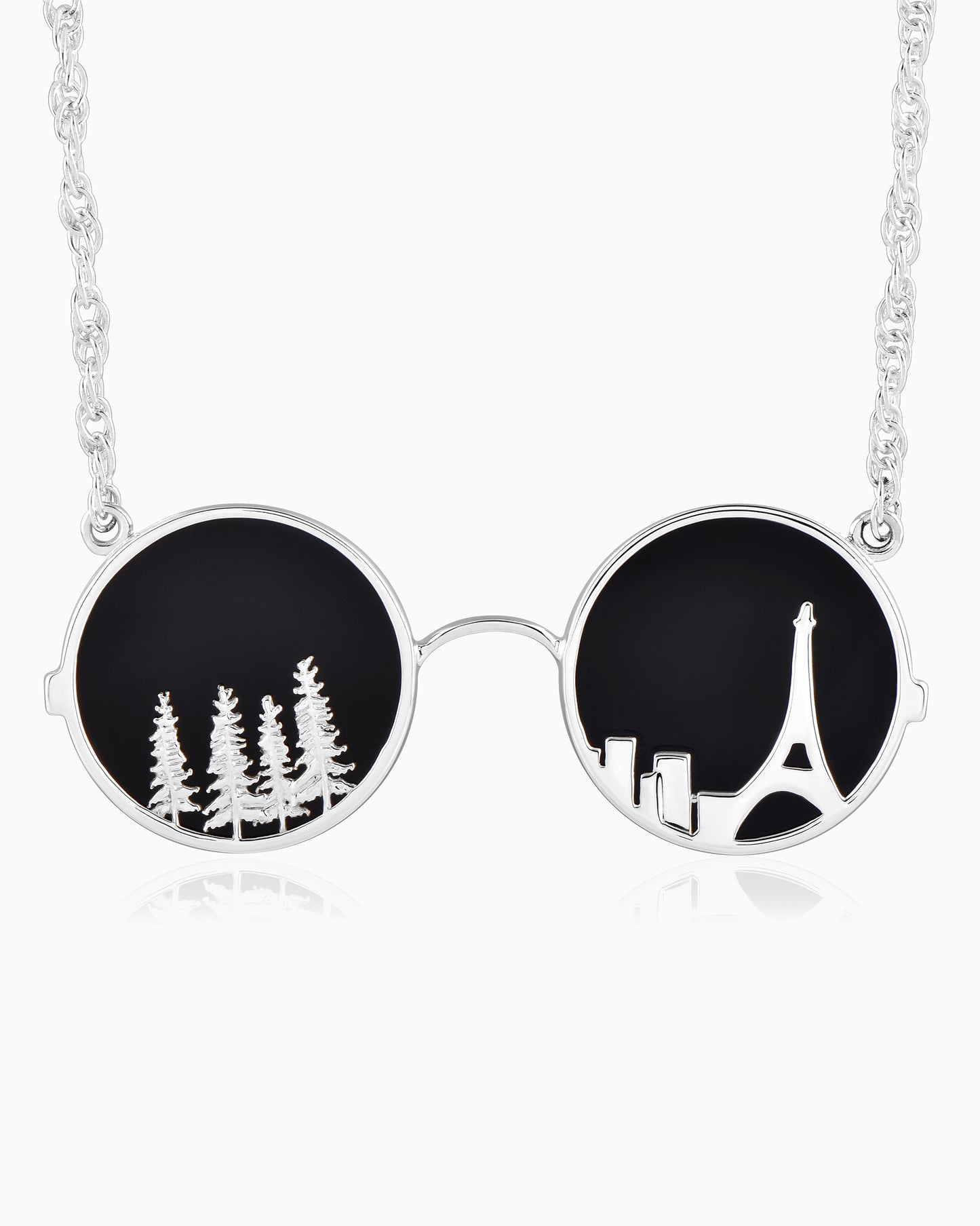 Asphalt Bloom Necklace - Dark night 18"