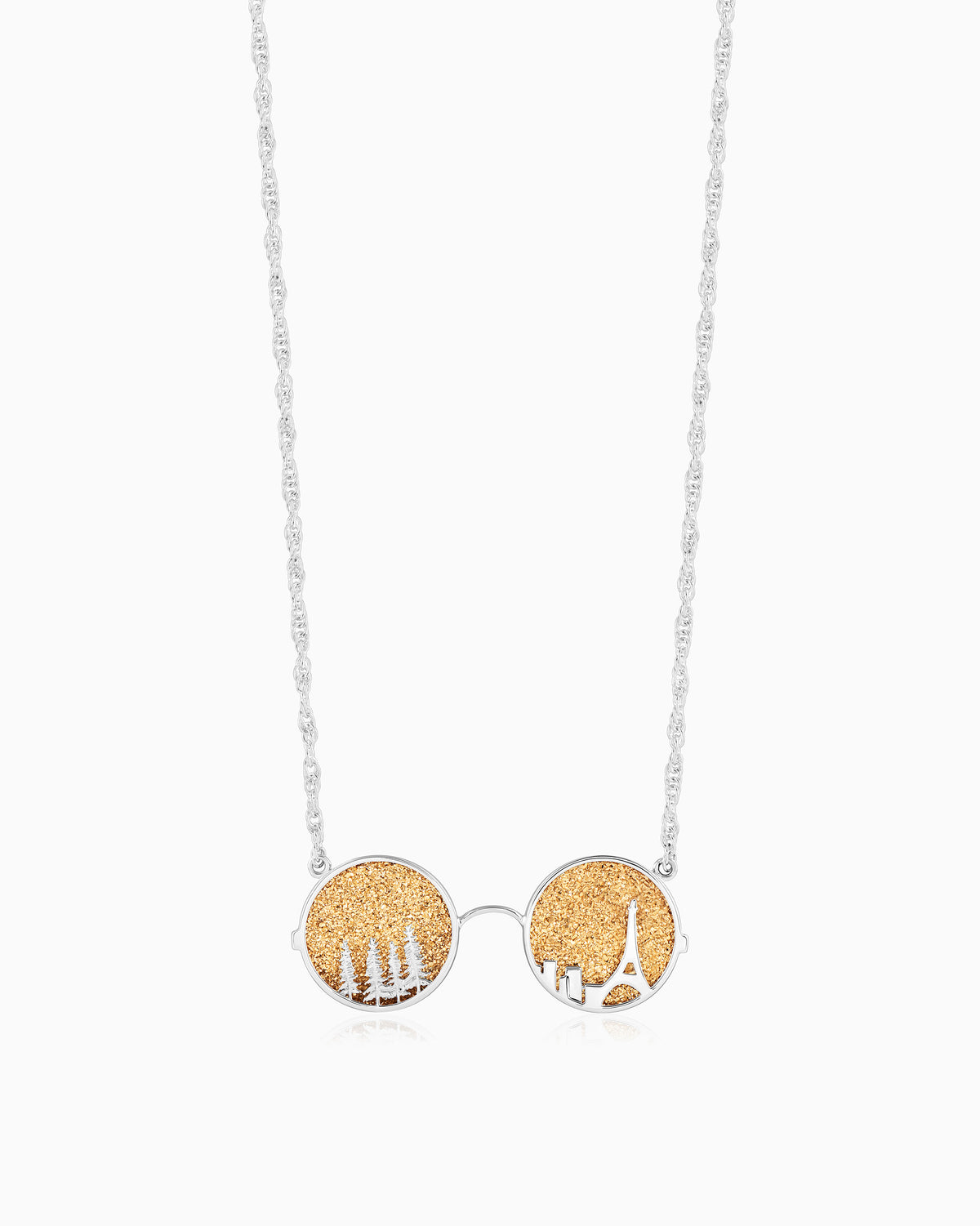Asphalt Bloom Necklace – Golden Drusy 18