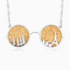 Asphalt Bloom Necklace – Golden Drusy 18