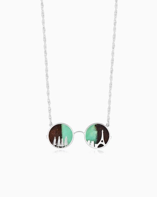 Asphalt bloom Necklace -Chrysomatrix 18"