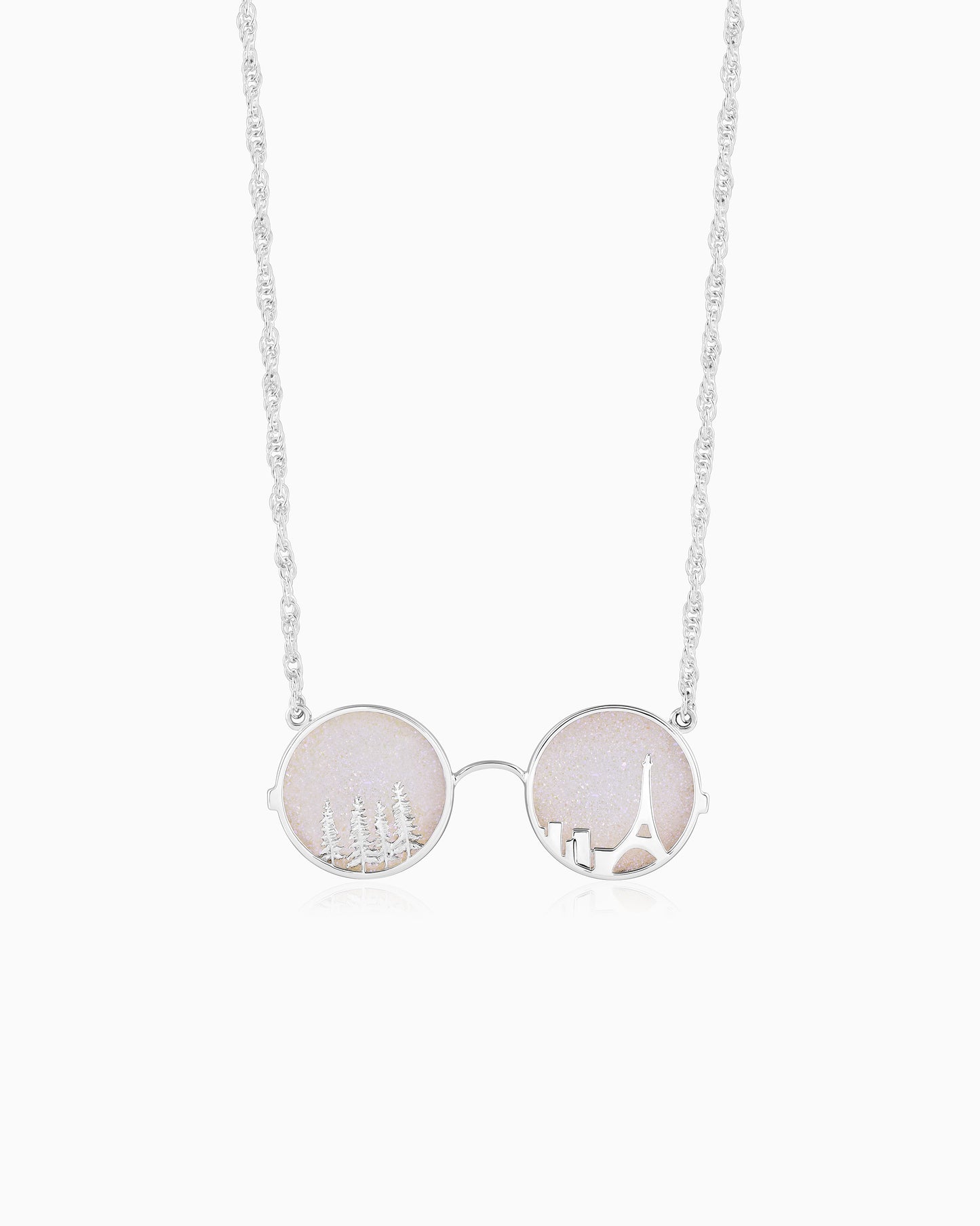 Asphalt Bloom Necklace - Pink Pearl