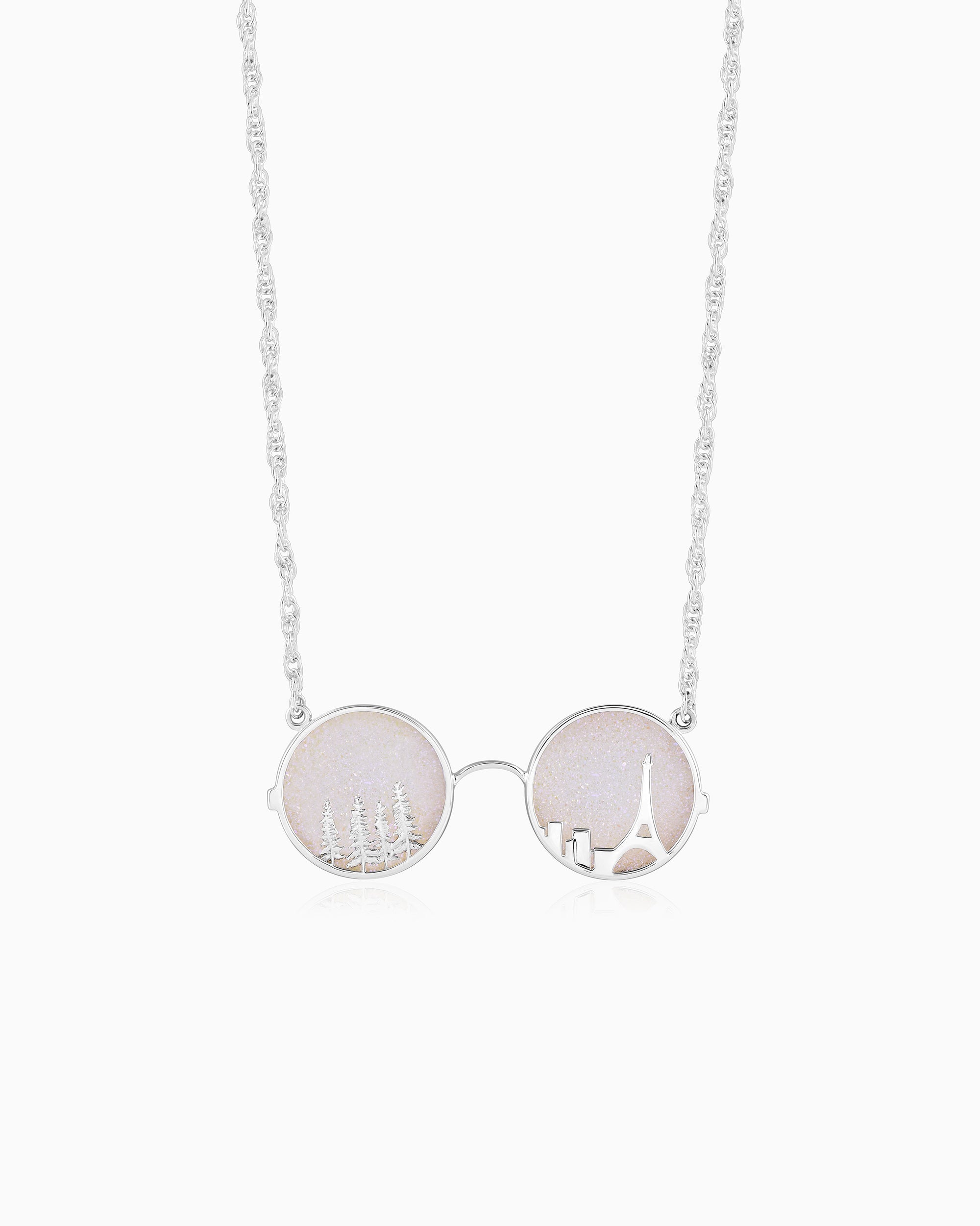 Asphalt Bloom Necklace - Pink Pearl