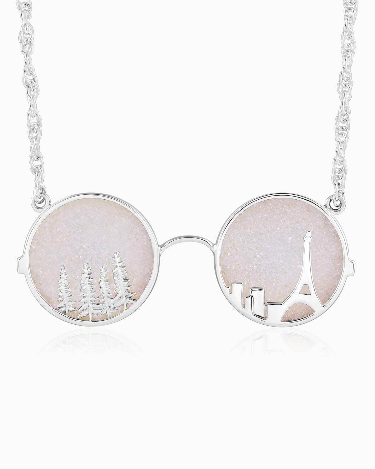 Asphalt Bloom Necklace - Pink Pearl