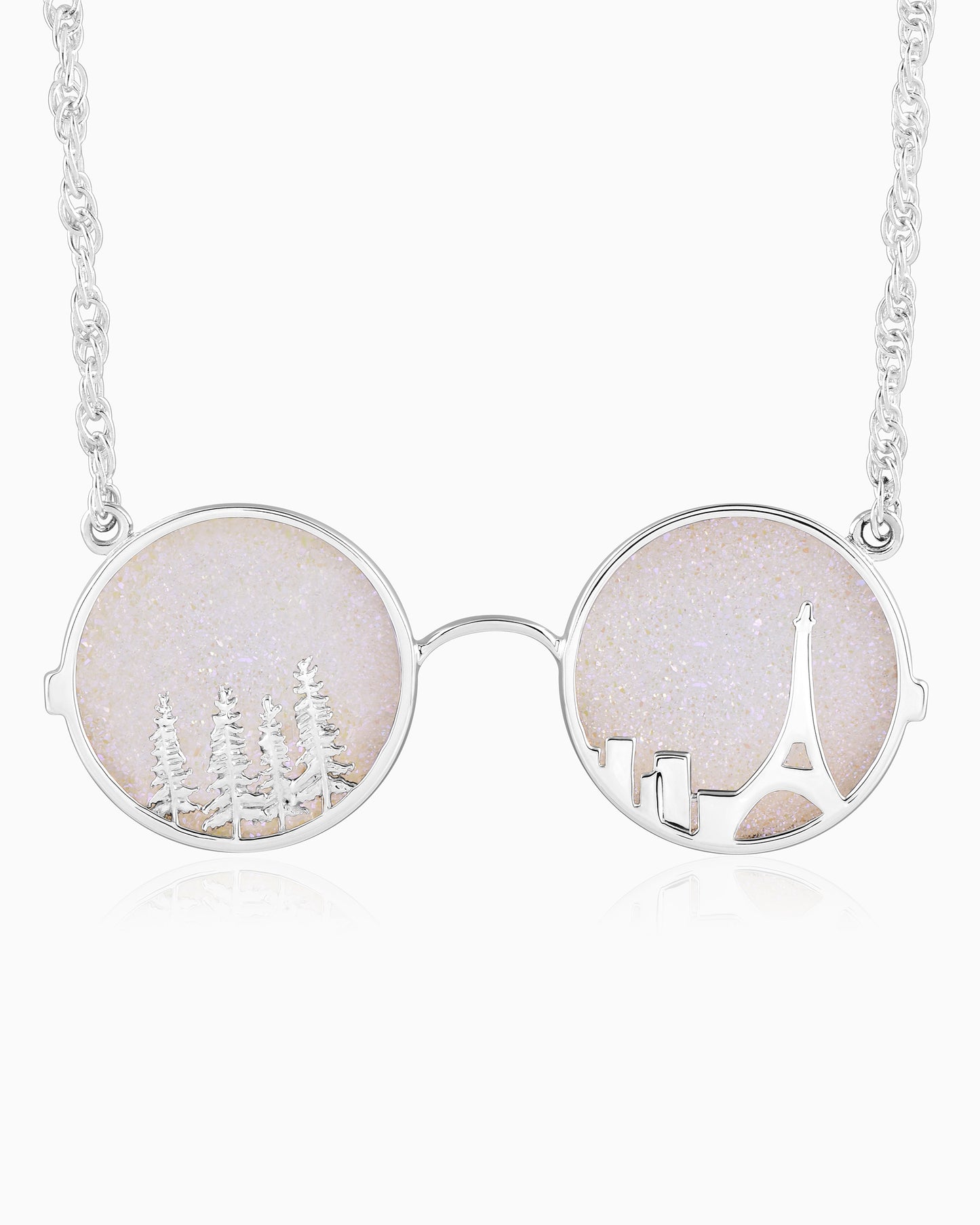 Asphalt Bloom Necklace - Pink Pearl